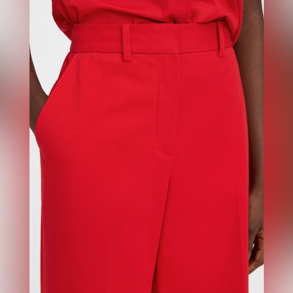 High-Waist Wide-Leg Pant in Stretch Cotton Twill NWT - Picture 5 of 5